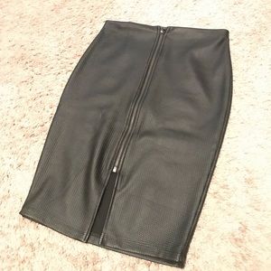 Pleather Pencil Skirt